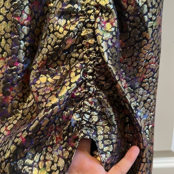 Ramy Brook Eden Printed Metallic Silk Blend Dress size S - Picture 8 of 10